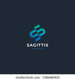 Abstract letter S logotype. Modern logo idea sign. Universal emblem vector icon.