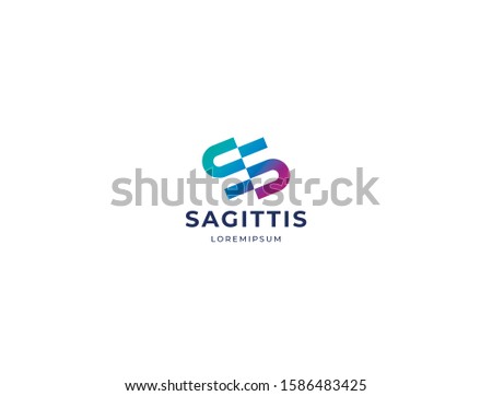 Abstract letter S logotype. Modern logo idea sign. Universal emblem vector icon.