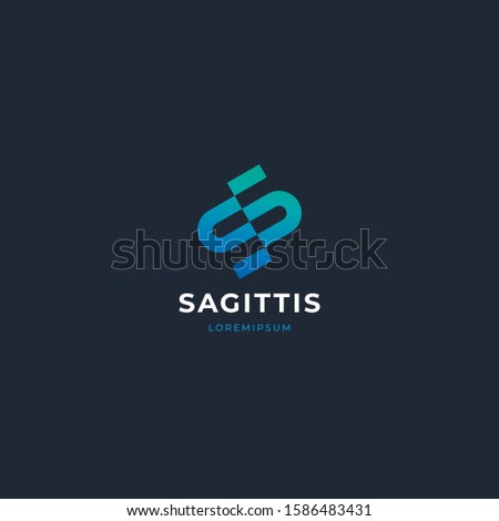 Abstract letter S logotype. Modern logo idea sign. Universal emblem vector icon.