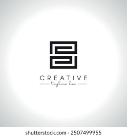 Abstract Letter S Monogram Artistic Line Logo Design. Initial Vector Template.