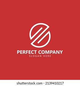 Abstract letter S monogram vector logo isolated on red background. Logo for company, organization, product, and brand. 