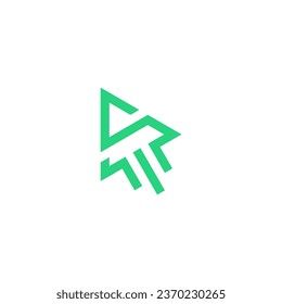 Abstract letter S rocket logo
