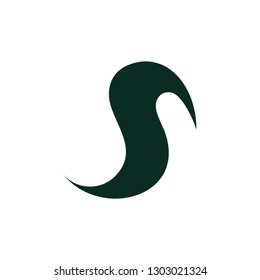 abstract letter s simple curves geometric logo