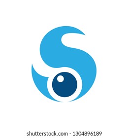abstract letter s simple curves geometric logo