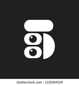 abstract letter s smile face symbol vector