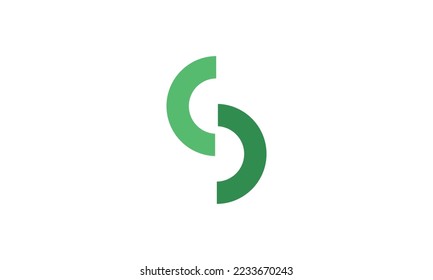 Abstract letter S, SS logo design template. Impossible creative sign. Vector icon.	