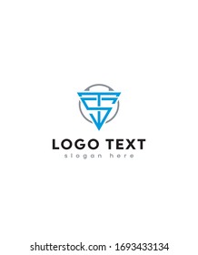 Plantilla de logotipo de letra abstracta S y T, logotipo vectorial para identidad empresarial y de empresa 