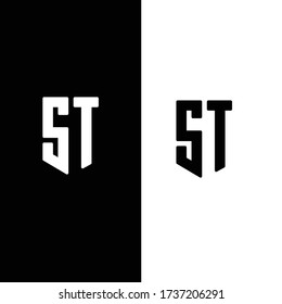 diseño del logotipo de letras abstractas s y t. diseño inicial del logotipo
