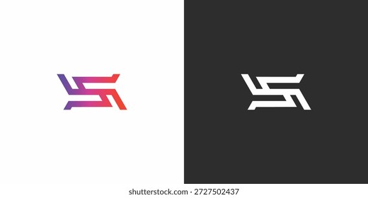Abstrakter Buchstabe S-Tech-Logo