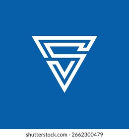 Abstract Letter S Triangle Logo Design Vector Template