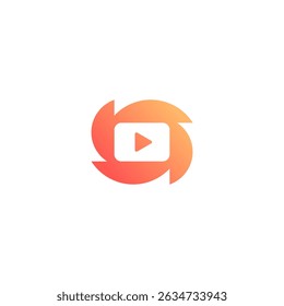 Abstract Letter S video or S movie or S play logo concept vector icon