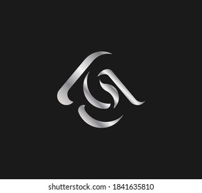 Abstrakter Buchstabe AS oder SA Logo Concept Vector. Vorlagen für Alphabet-Zeichendesign.