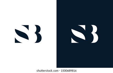 Abstract letter SB logo. This logo icon incorporate with abstract shape in the creative way. It look like letter S and B.