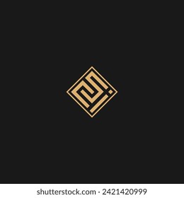 Abstract letter SCI logo, SCI minimal icon concept,
