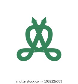 abstract letter a scissor symbol linear  logo vector
