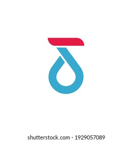 abstract letter sd curves geometric line logo vector
