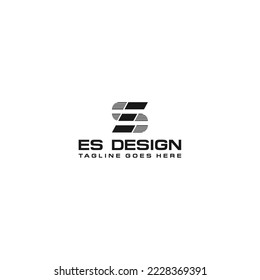 Abstract letter SE creative logo. It look like letter S and E.