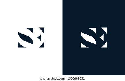 Abstract letter SE logo. This logo icon incorporate with abstract shape in the creative way. It look like letter S and E.