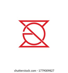 letra abstracta sg enlazado con el vector de línea superpuesta