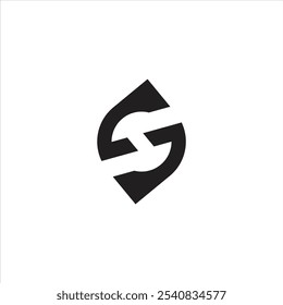 Abstractas diseño de la letra SH logotipo elegante y moderno H espacio negativo, icono de Vector universal