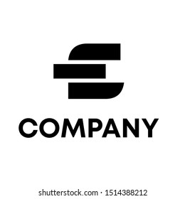 Abstract letter shape E logo design companies element icons business