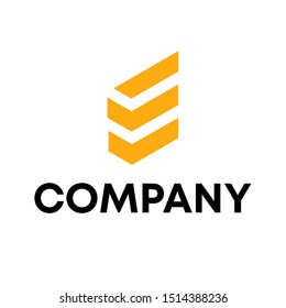 Abstract letter shape E logo design companies element icons business