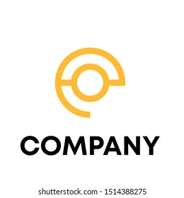 Abstract letter shape E logo design companies element icons business