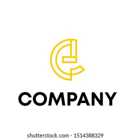 Abstract letter shape E logo design companies element icons business