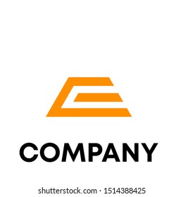 Abstract letter shape E logo design companies element icons business