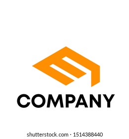 Abstract letter shape E logo design companies element icons business