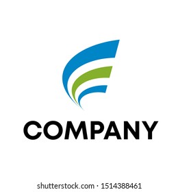 Abstract letter shape E logo design companies element icons business