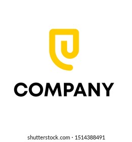 Abstract letter shape E logo design companies element icons business