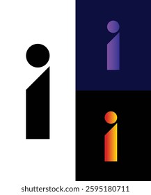 I abstract Letter shape Minimalist logo template
