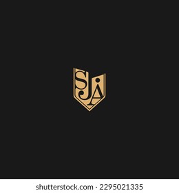 Abstract letter SJA logo design template, SJA Alphabet initial

