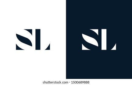 Abstract letter SL logo. This logo icon incorporate with abstract shape in the creative way. It look like letter S and L.