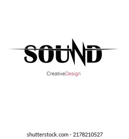 Abstract Letter Sound Logo Design – Vector Template Illustration. Features an Innovative and Artistic Representation of Sound Waves Integrated with Letter Shapes
