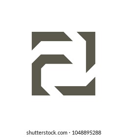 abstract letter a square logo vector