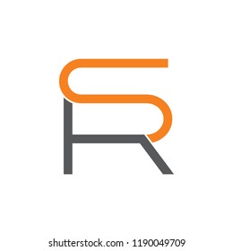 abstract letter sr linked logo vector