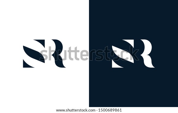 Abstract Letter Sr Logo This Logo Stock Vector Royalty Free 1500689861