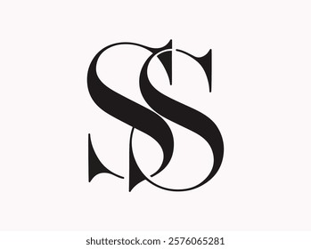 Abstract Letter SS logo Design. SS Initial Logo design Monogram for business and company.SS logo, SS letter logo design.
