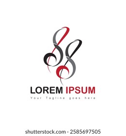 abstract letter ss logo design