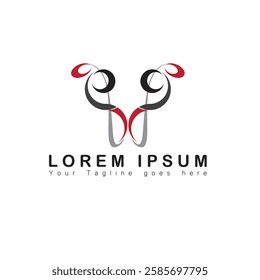 abstract letter ss logo design
