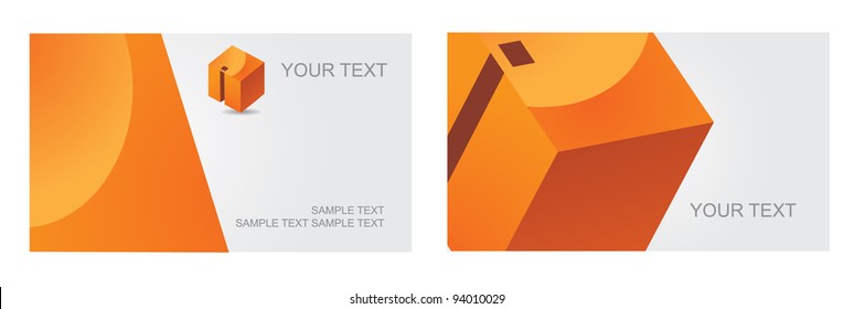 Abstract Letter I Symbol Icon Business Card Set EPS 8 vector, grouped for easy editing. No open shapes or paths.