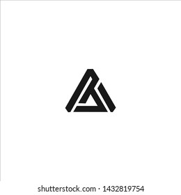 Abstract letter AT A T arrow logotype