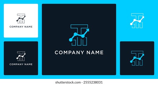 Abstract letter T business logo and icon