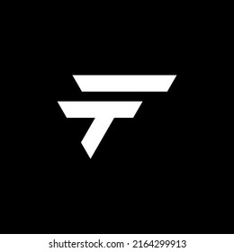 Abstrakter Letter T F Logo-Designvorlage