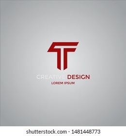 Abstract letter T flat icon design. modern design. vector illustration. flat icon.