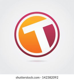 Abstract Letter T Icon
