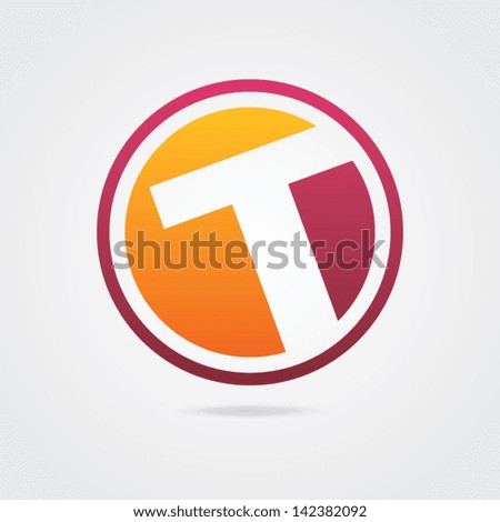 Abstract Letter T Icon