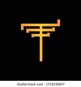 abstract letter t logo design. t logotype design
